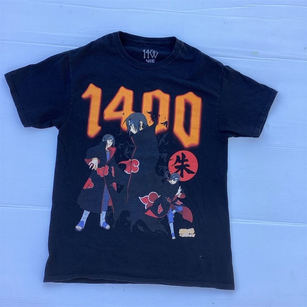 Naruto Shippuden Itachi Uchiha Graphic Tee Black Size M